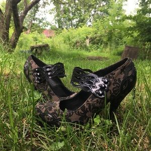 Penthouse 4.5” concealed platform fabric maryjanes